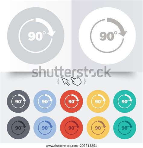 Angle 90 Degrees Sign Icon Geometry Stock Vector Royalty Free 207713251