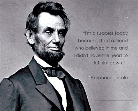 Abraham Lincoln Poster Framed Photo Famous Quotes I Am Successful