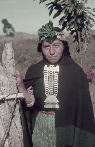 Chile Araucanian Woman With Elaborate Silver Jewellery ©w Robert