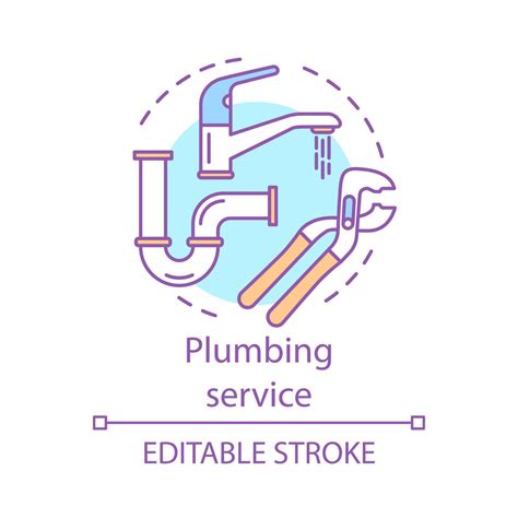 Plumbing Service Concept Icon Home Service Idea Thin Line Illustration