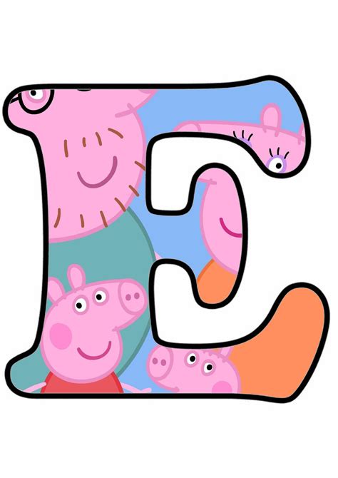 Peppa Pig 37 Alphabet And Number Images Party Event Babyshower Etsy