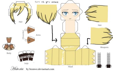 Christa Renz papercraft by Bronwe on DeviantArt | Anime paper, Anime