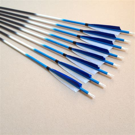 12pcs 32 Handmade Carbon Arrows With Real Feather Fletch Carbon