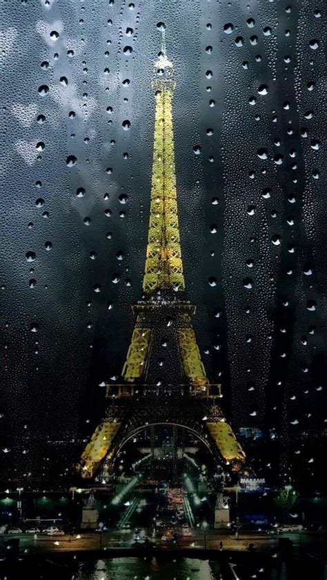 Iphone Wallpaper Eiffel Tower Raindrops 2021 3d Iphone Wallpaper