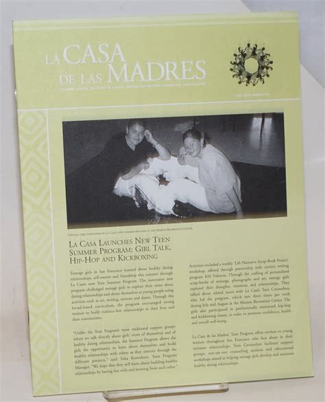 La Casa De Las Madres Newsletter Fall 2002 La Casa Launches New Teen
