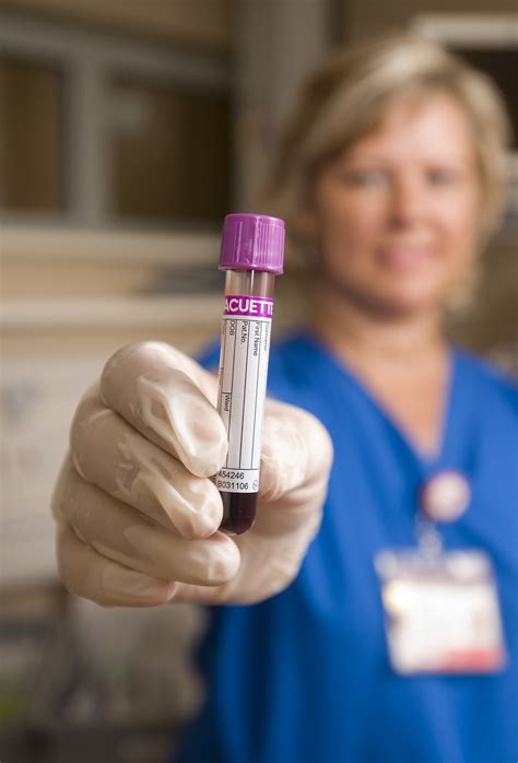Blood Free Stock Photo A Nurse Holding A Test Tube Filled With
