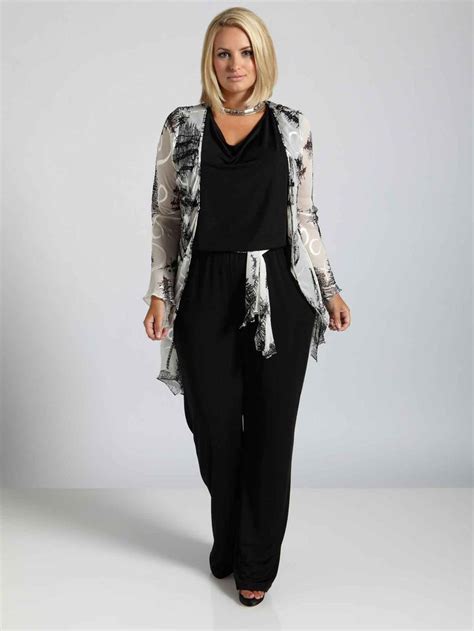 black pant suit - Google Search | Evening dresses plus size, Curvy