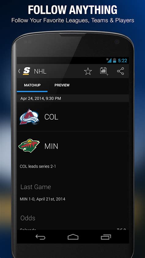 Odds and predictions are provided for nfl, ncaa football, nba, ncaa basketball, nhl, mlb and other. theScore: Sports & Scores - screenshot