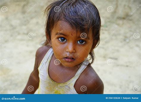 Indian Poor Kid In Village Editorial Stock Image Image Of Life 256133634