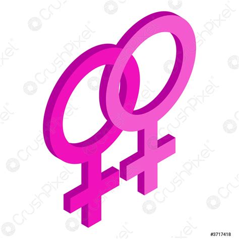 two female gender symbols isometric 3d icon stock vector 3717418 crushpixel