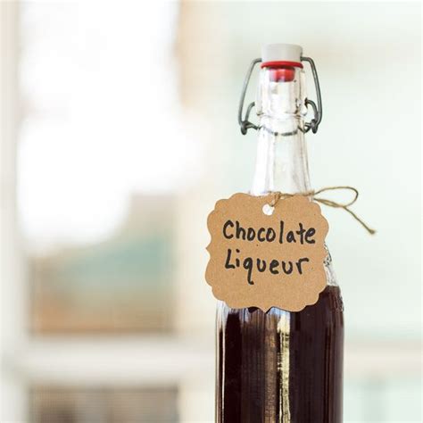 Homemade Diy Chocolate Liqueur Sidewalk Shoes Alcoholische Dranken Likeur Drank