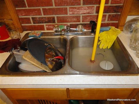 It is particularly successful at bathroom sink drains and grabbing clots of hair!. How-to-Clear-a-Clogged-Kitchen-Sink-kitchen-sink-clogged ...
