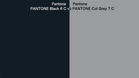 Pantone Black 6 C Vs Pantone Col Grey 7 C Side By Side Comparison