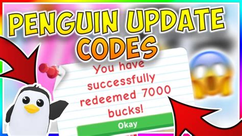 If you spend a lot of time looking for codes, and you'd like to spend more time enjoying roblox, start checking on our site. ALL NEW ADOPT ME CODES 2019 - New Penguin Update/ Roblox ...
