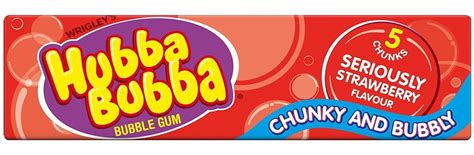 Buy 20x Wrigleys Hubba Bubba Seriously Strawberry Flavor Bubble Gum