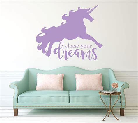 Wall stickers for the bedroom (308 products). Unicorn Wall Decal for Baby Room Large Dream Big Vinyl ...