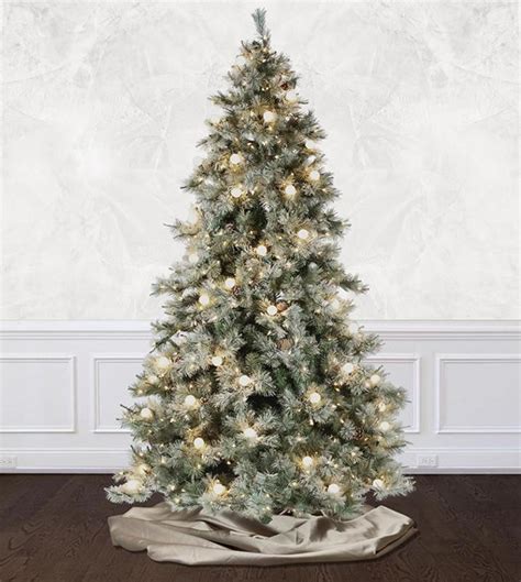 Frosted Elegance Pine Flocked Artificial Christmas Trees Treetime