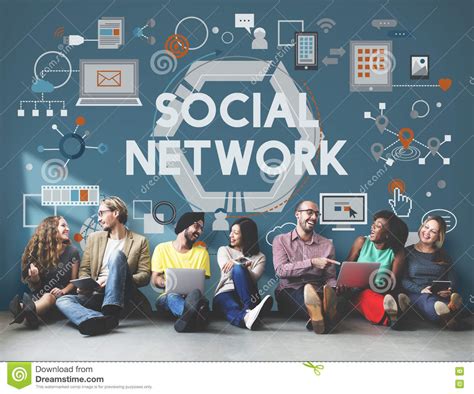 Sociaal Communicatie Van De Netwerkverbinding Digitaal Concept Stock