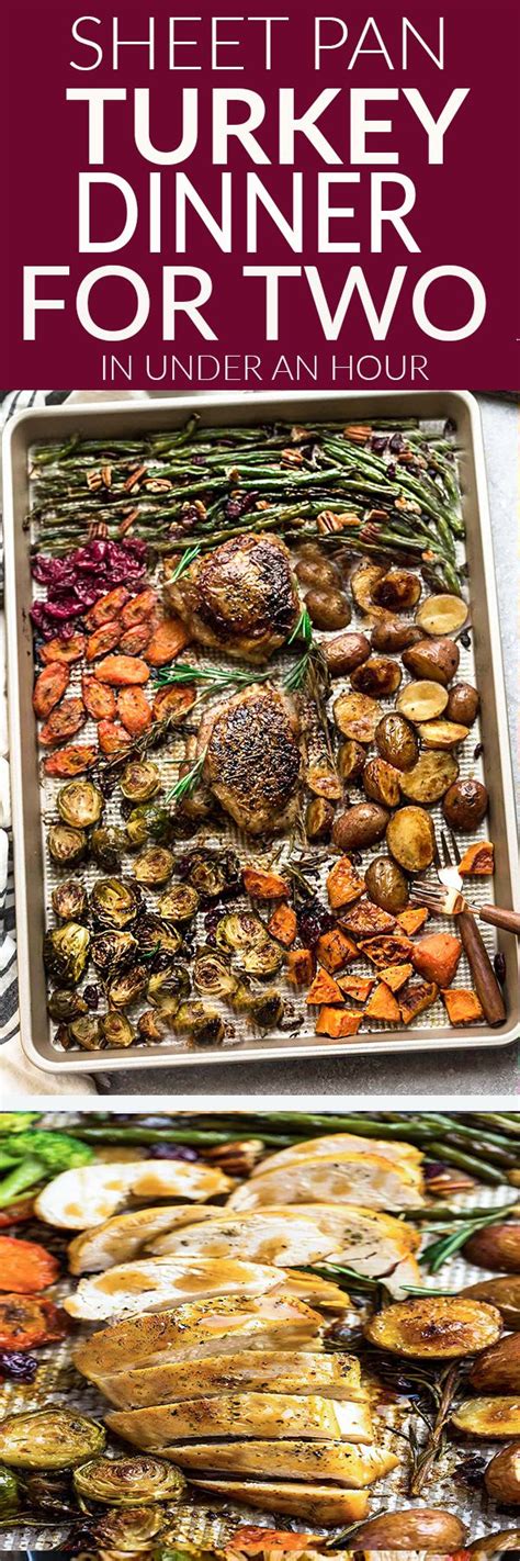 Every year the people of norway give the city of london a present… in britain the most important meal on december 25th is christmas dinner. Sheet Pan Turkey Thanksgiving Dinner For Two - an easy and ...