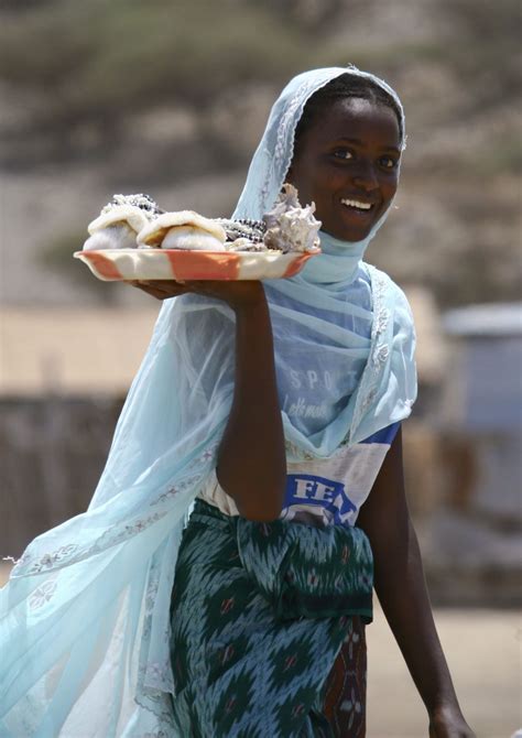 Afar Tribe Woman In Dissei Island Dahlak Archipelago Eritrea Africa