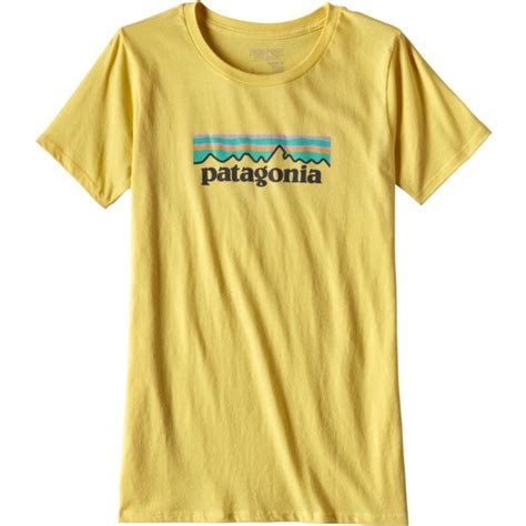 Patagonia Womens Pastel P 6 Logo T Shirt Size Medium Yellow