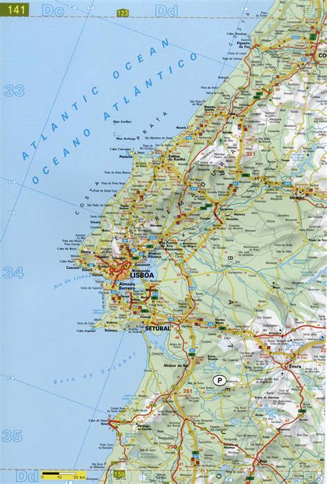 Гугл карта португалии с улицами. Португалия - автомобильная карта. Большая очень подробная ...