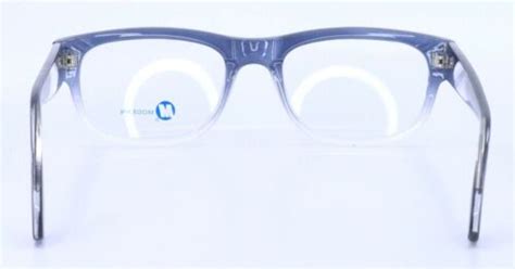 modern optical parallel blue fade rectangular full rim eyeglasses 53 20 145 ebay