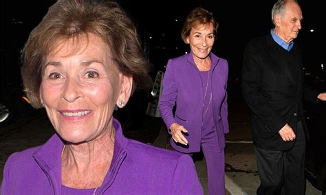 Judge Judy Suits Up In Purple For Alan Alda 81st Birthday Daily Mail Online