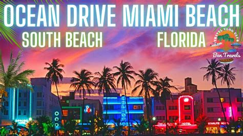 Ocean Drive South Beach Miami Florida Miami Beach Walking Tour 🌴