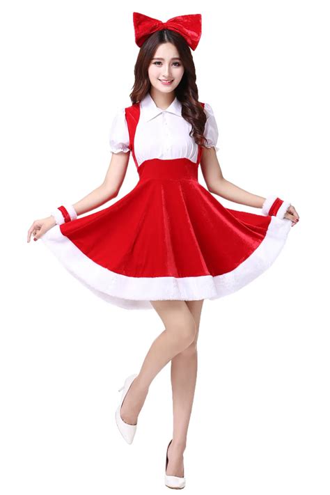 Christmas Costumes For Women Sexy Adult Women Halloween Santa Cosplay Dress 3sfc148 Cute