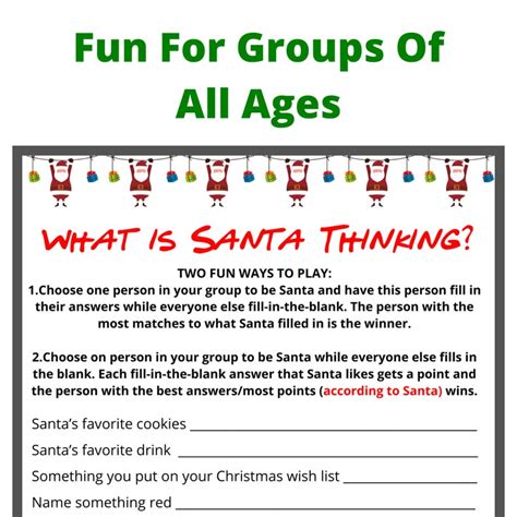 Fun Christmas Game For Group Of Adults Christmas Games For Etsy