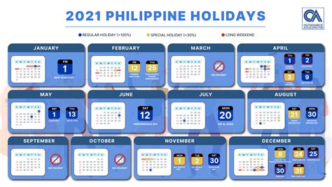 Philippine Holidays 2021 Outsource Accelerator