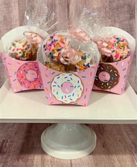 Donut Grow Up Party Favor 12 Donut Boxes Donut Birthday First Etsy