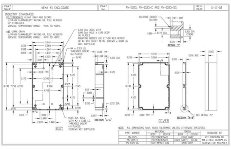 Ip65 Nema 4x Box With Clear Cover Pn 1325 C Bud Industries