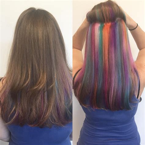 Rainbow Underlights Hidden Hair Color Hair Color Underneath