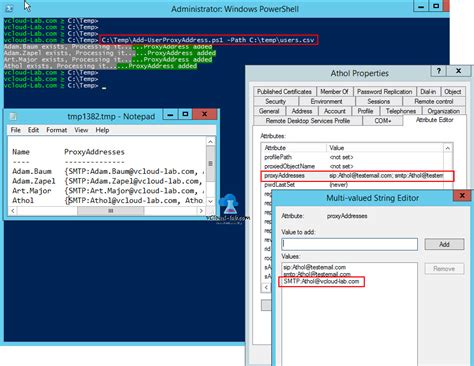 Powershell Active Directory Add Or Update Proxyaddresses In User Hot