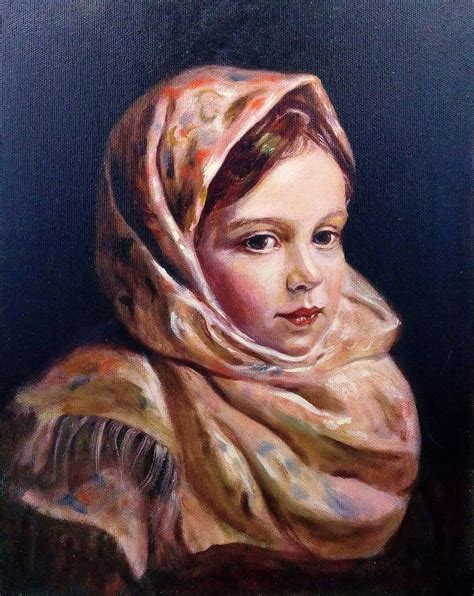 Original Oil Painting Russian Girl Full Handmade Painting Etsy