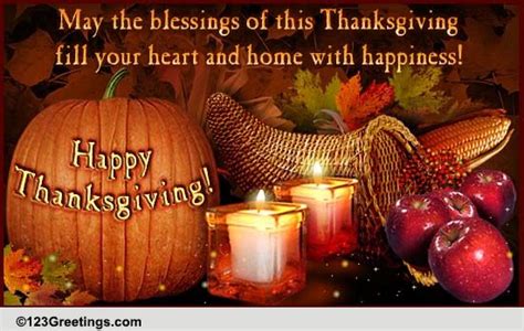 Thanksgiving Wish For A Friend Free Friends Ecards Greeting Cards