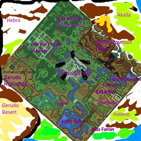 The Map In Botw Is The Map From Alttp But Tilted 45 Degrees Breath