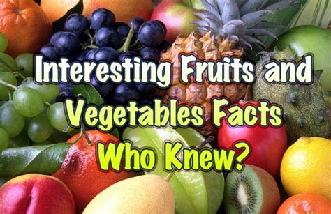 Interesting Fruits And Vegetables Facts Who Knew Mentalitch