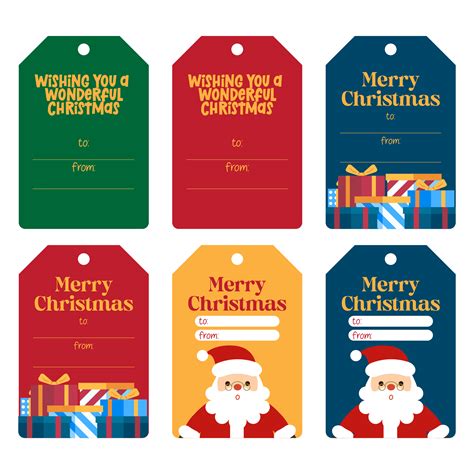 Large Printable Christmas Gift Tags Eliminate Tape By Printing Each