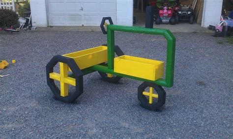 Tractor With Planter Boxes Hubbys Mothers Day T Outdoor Decor