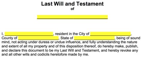 Every individual over the age of 18 should have a last will and testament. Pdf Last Will And Testament Template Microsoft Word | PDF Template