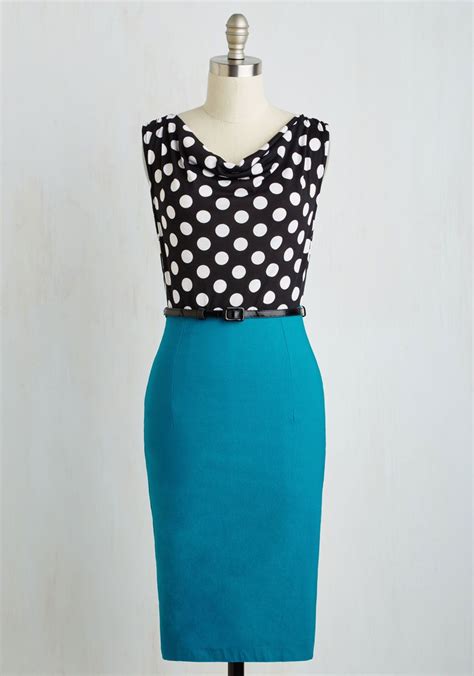 Polka Dot Dresses Profesh Opinion Dress In Teal Unique Dresses Cute