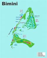 Map is showing the islands of the. Bimini tourist map