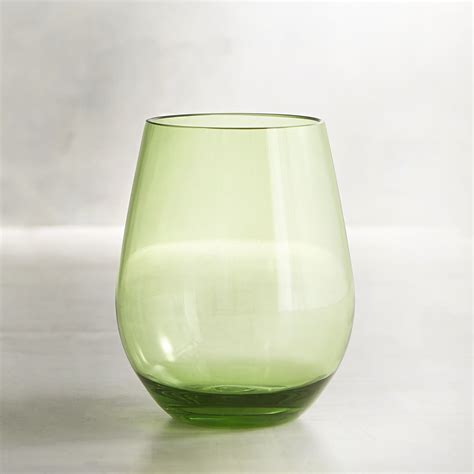 clarity green acrylic stemless wine glass stemless wine glass unique wine glasses wine