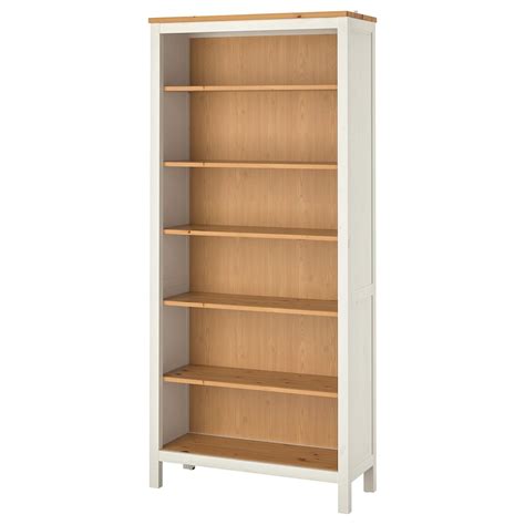 Hemnes Bookcase White Stainlight Brown 90x197 Cm Ikea