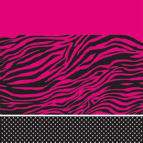 Pink Zebra Boutique Tablecover Plastic 54x108 Pink Zebra Party