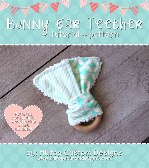Along with the itty bitty bunny ears on this free easter printable, you'll also find 6 little happy (& hoppy) easter tags. Bunny Ear Teether Tutorial & Pattern | Amista Baker