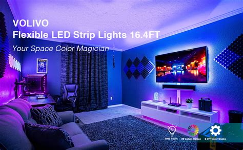 Volivo Led Strip Lights 164ft Rgb 5050 Led Lights For Bedroom